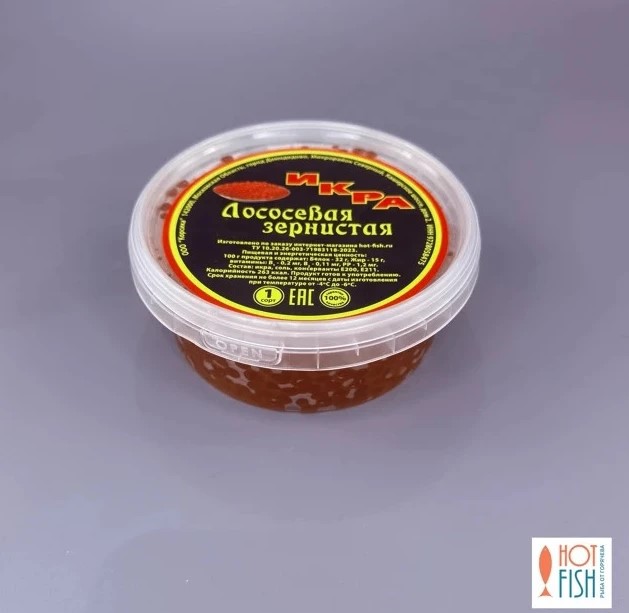 Икра красная кеты слабосоленая, 300г вылов 2026г, HOT FISH, замороженная