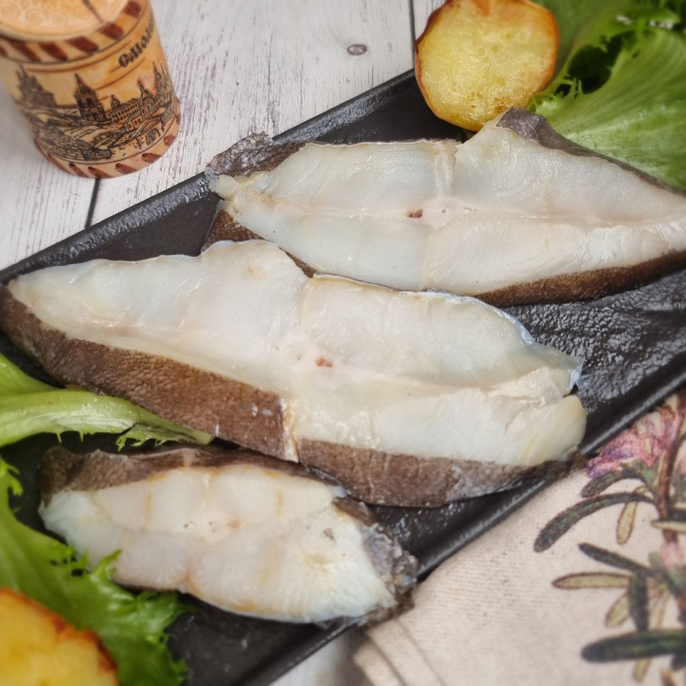 Палтус, ломтики нарезка, холодного копчения, 200г