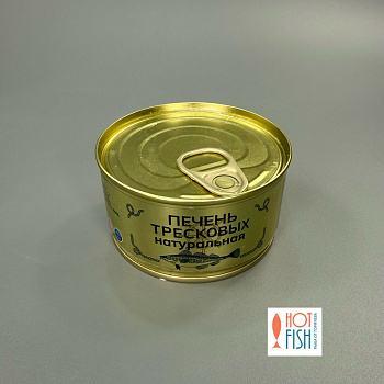 Печень тресковых пород натуральная, Мурманск, ж/б, 120г (из мороженого сырья)