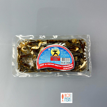 Салат из морской капусты с кальмаром по восточному, 150