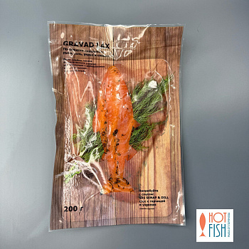 Филе-слайсы семги слабосоленой с зеленью и специями, замороженные, FOOD TEAM, 200г