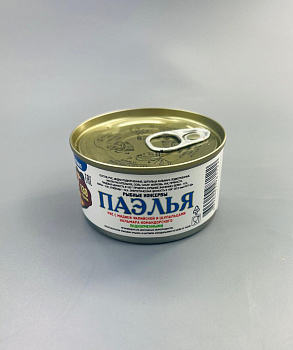 Консервы "Паэлья Рис с мидией и щупальцами кальмара", ж/б,  130 г