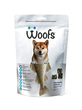 Рыбное лакомство Woofs, кусочки, 50г
