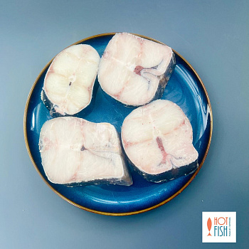 Стейки угольной рыбы, Росрыбфлот (черная треска) ,~ 800г