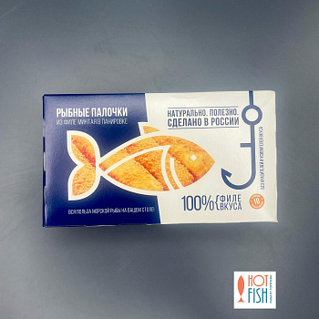 Рыбные палочки из минтая в панировке (250) в коробке