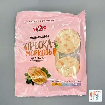 Медальоны из трески с морковью, FOOD TEAM, 300г