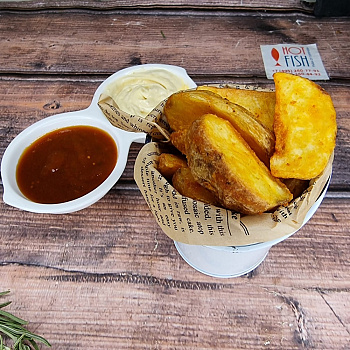 Картофельные дольки в кожуре обжаренные, замороженные, "Farm Frittes"2.5кг