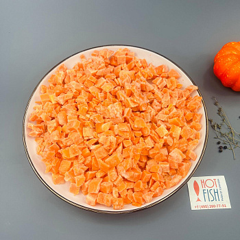 Морковь, резаная кубик быстрозамороженная, 1кг